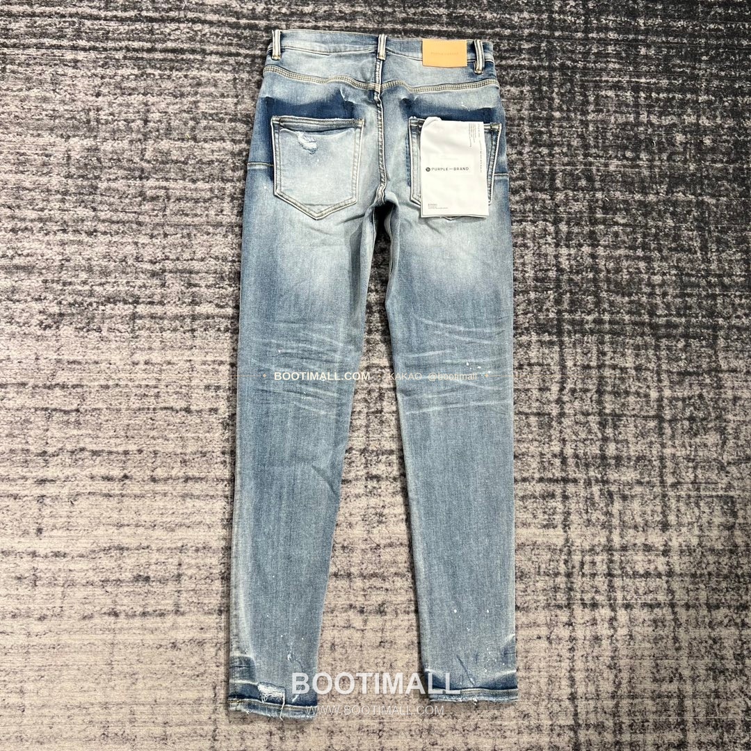 퍼플브랜드 코튼 디스트레스 슬림핏 데님 팬츠 PURPLE BRAND Cotton Distressed Slim Fit Denim Pants PU006500 2