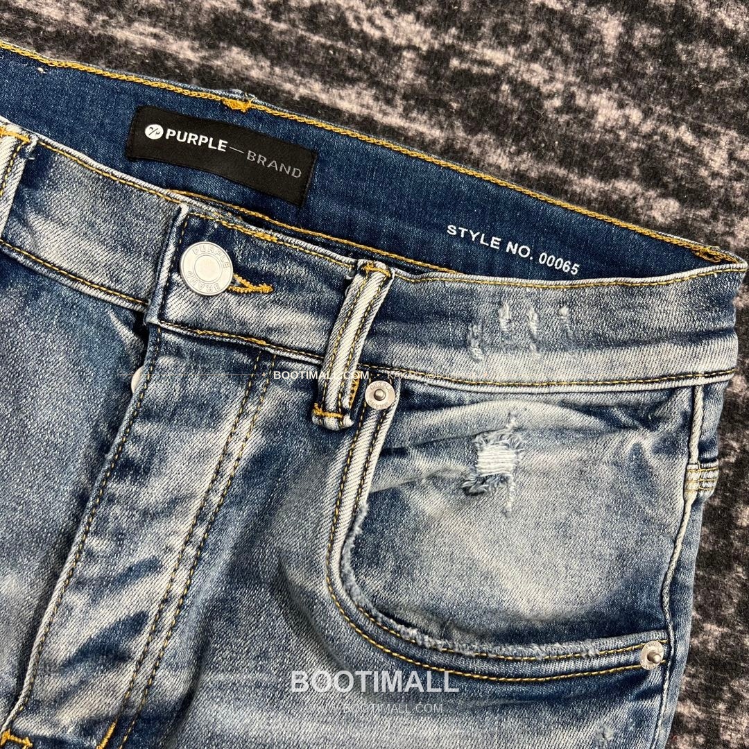 퍼플브랜드 코튼 디스트레스 슬림핏 데님 팬츠 PURPLE BRAND Cotton Distressed Slim Fit Denim Pants PU006500 3