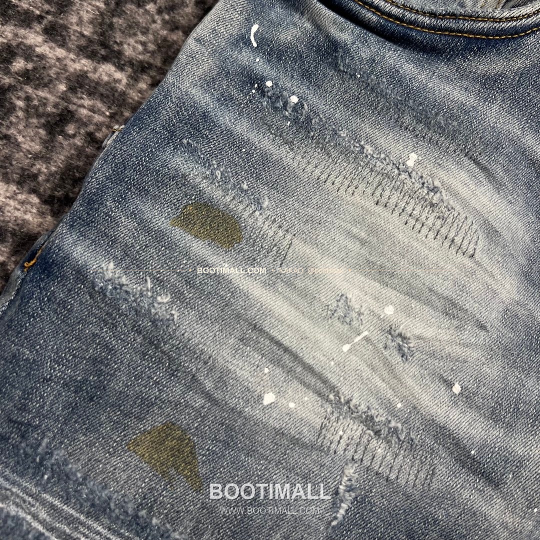퍼플브랜드 코튼 디스트레스 슬림핏 데님 팬츠 PURPLE BRAND Cotton Distressed Slim Fit Denim Pants PU006500 4