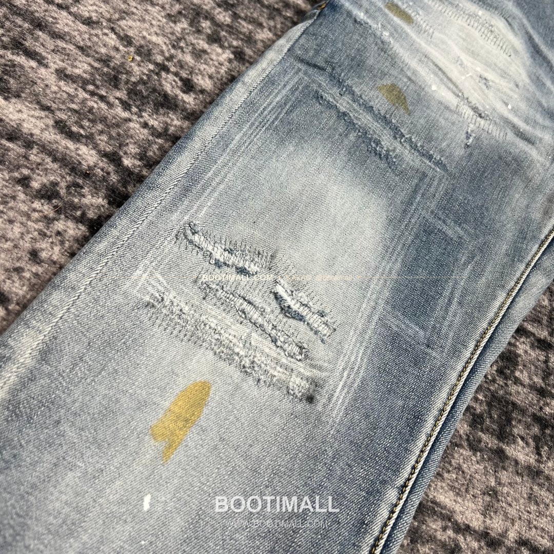퍼플브랜드 코튼 디스트레스 슬림핏 데님 팬츠 PURPLE BRAND Cotton Distressed Slim Fit Denim Pants PU006500 5