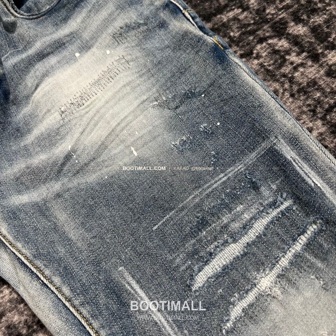 퍼플브랜드 코튼 디스트레스 슬림핏 데님 팬츠 PURPLE BRAND Cotton Distressed Slim Fit Denim Pants PU006500 6