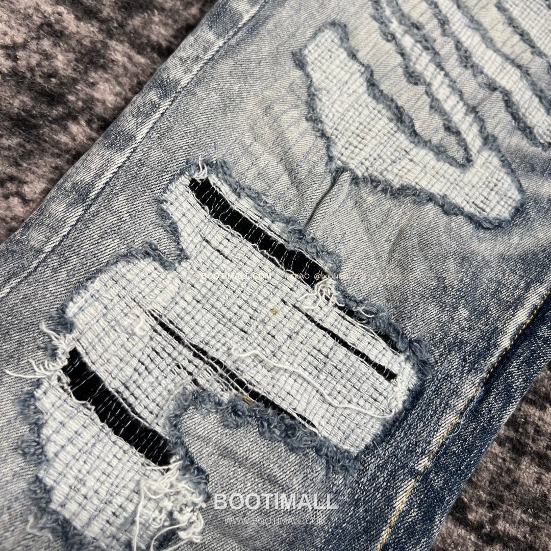 퍼플브랜드 코튼 디스트레스 슬림핏 데님 팬츠 PURPLE BRAND Cotton Distressed Slim Fit Denim Pants PU005800 6