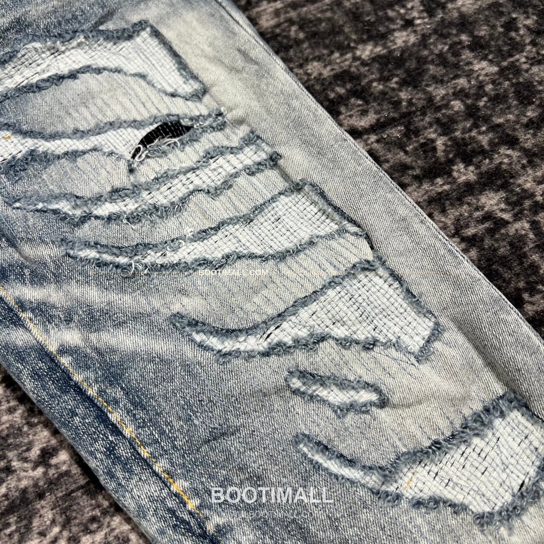 퍼플브랜드 코튼 디스트레스 슬림핏 데님 팬츠 PURPLE BRAND Cotton Distressed Slim Fit Denim Pants PU005800 7