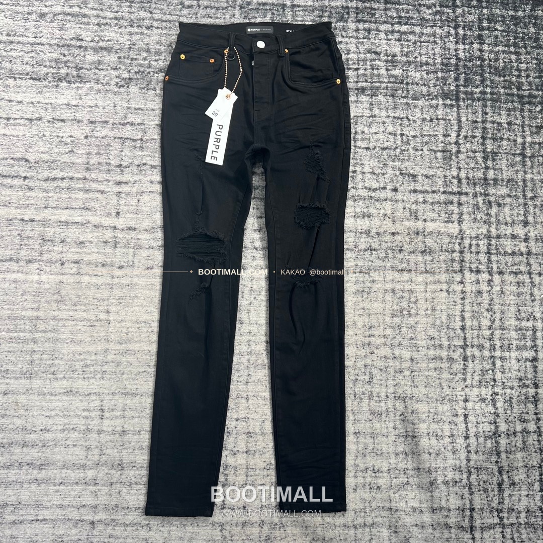 퍼플브랜드 코튼 디스트레스 슬림핏 남성 데님 팬츠 PURPLE BRAND Cotton Distressed Slim Fit Denim Pants PU20232200 1