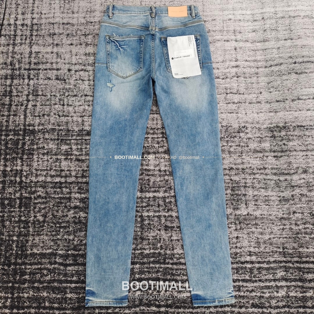 퍼플브랜드 코튼 디스트레스 슬림핏 데님 팬츠 PURPLE BRAND Cotton Distressed Slim Fit Denim Pants PU009000 2