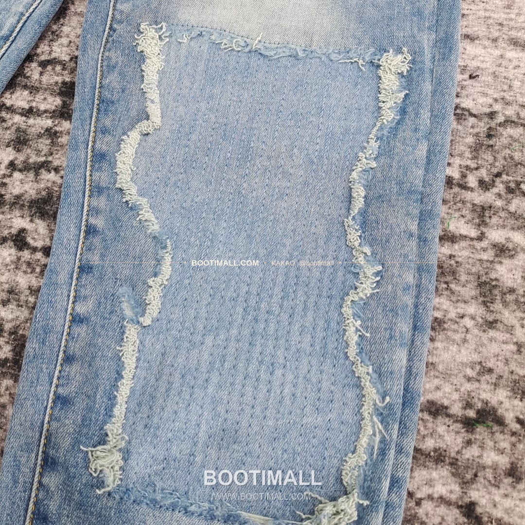 퍼플브랜드 코튼 디스트레스 슬림핏 데님 팬츠 PURPLE BRAND Cotton Distressed Slim Fit Denim Pants PU009000 7