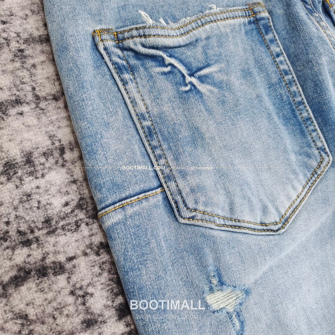 퍼플브랜드 코튼 디스트레스 슬림핏 데님 팬츠 PURPLE BRAND Cotton Distressed Slim Fit Denim Pants PU009000 9