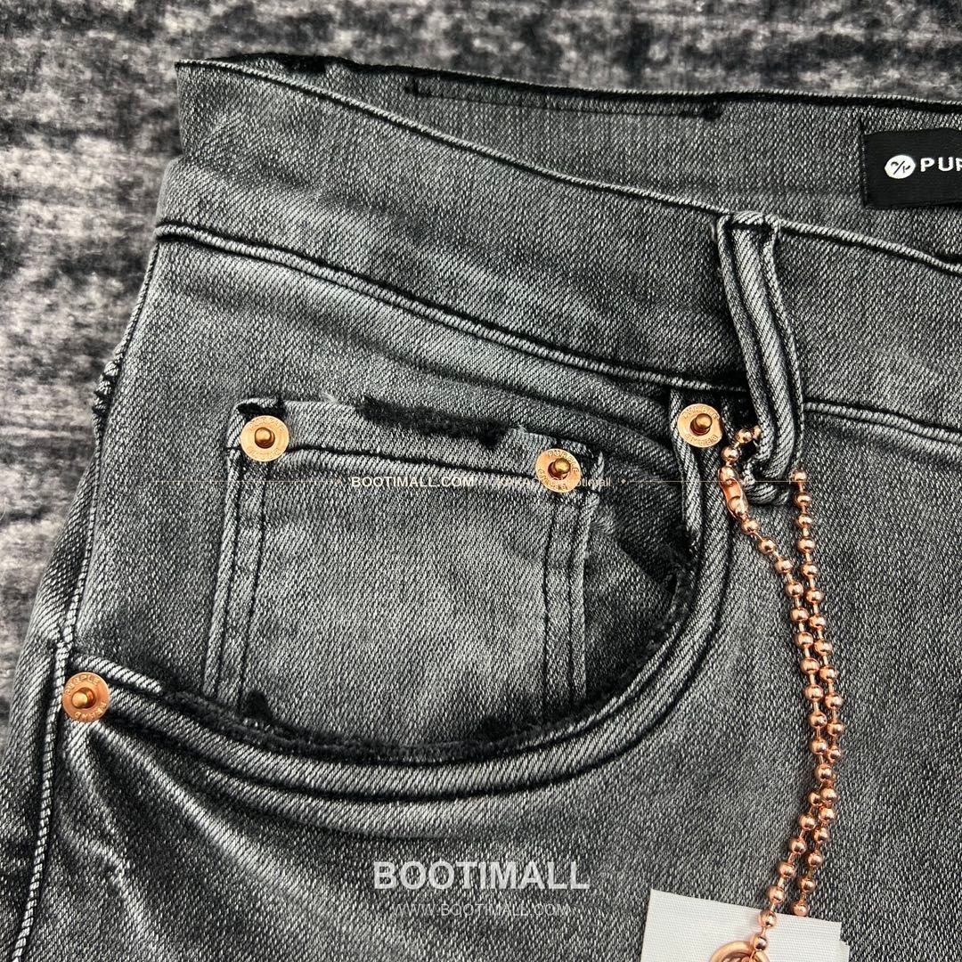 퍼플브랜드 코튼 디스트레스 슬림핏 데님 팬츠 PURPLE BRAND Cotton Distressed Slim Fit Denim Pants PU20233800 4