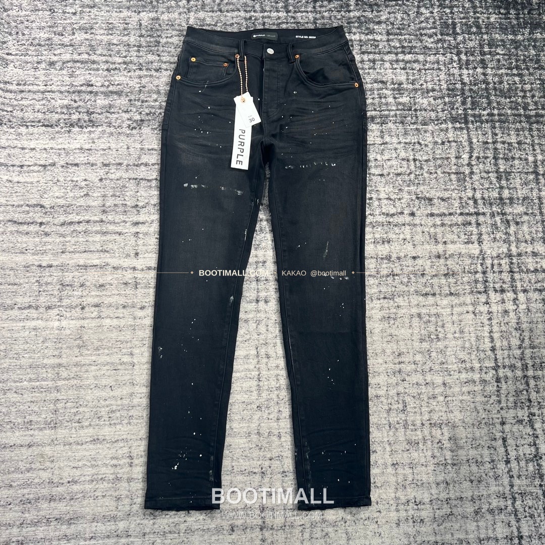 퍼플브랜드 코튼 디스트레스 슬림핏 데님 팬츠 PURPLE BRAND Cotton Distressed Slim Fit Denim Pants PU20233400 1