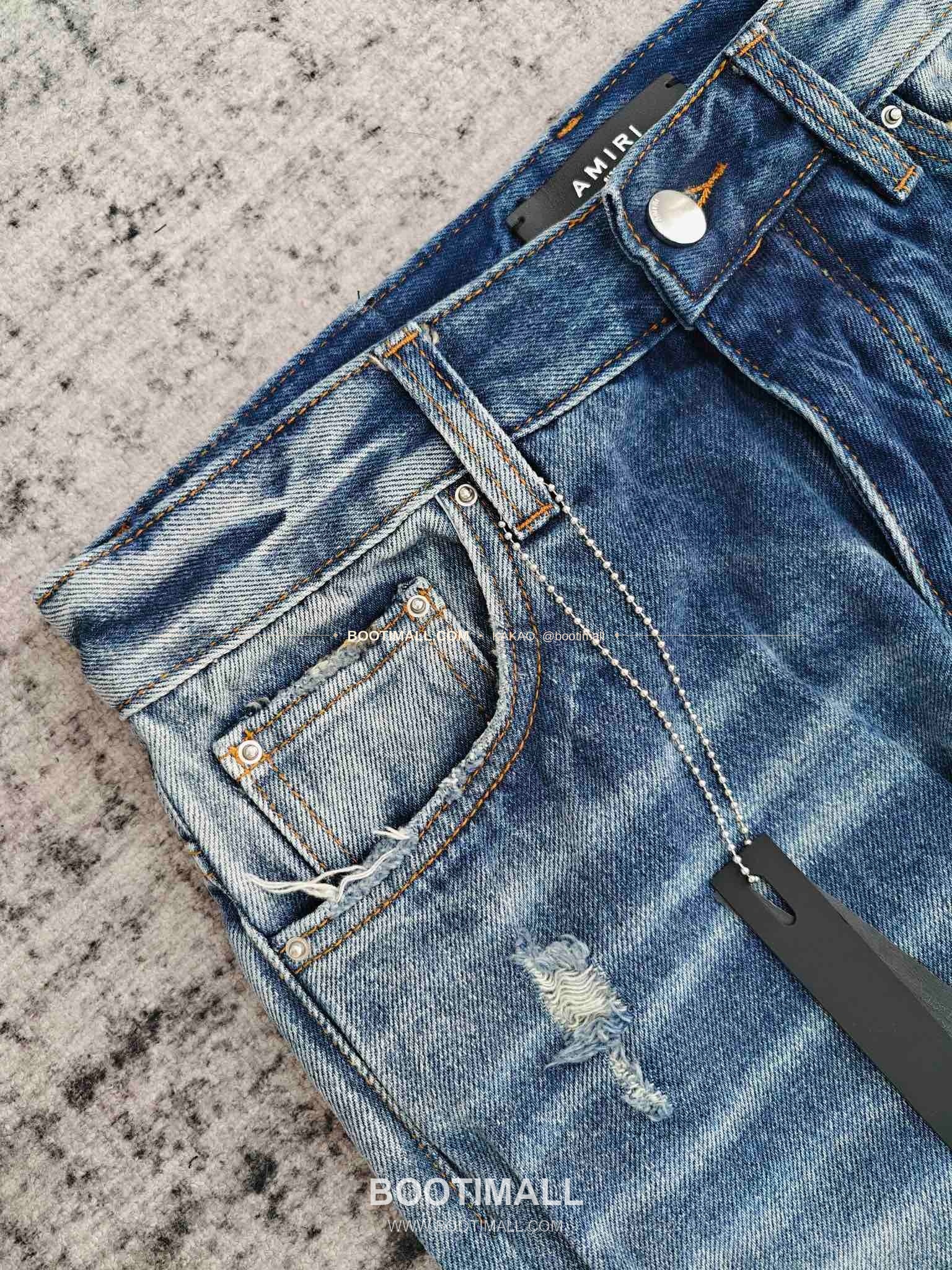 아미리 코튼 와이드핏 데님 팬츠 AMIRI Cotton Wide Fit Denim Pants PHM712000180 3