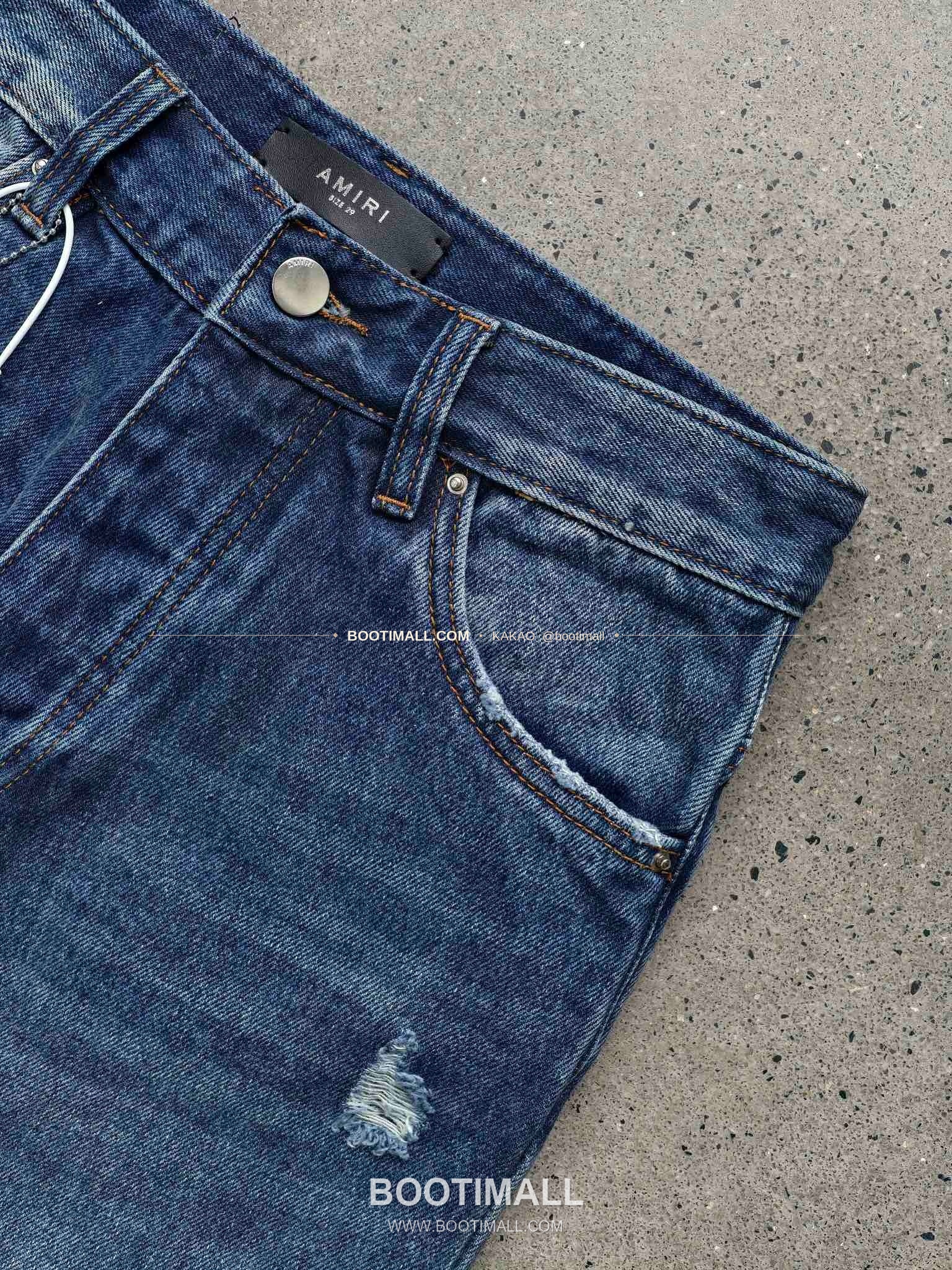 아미리 코튼 와이드핏 데님 팬츠 AMIRI Cotton Wide Fit Denim Pants PHM71300160 4