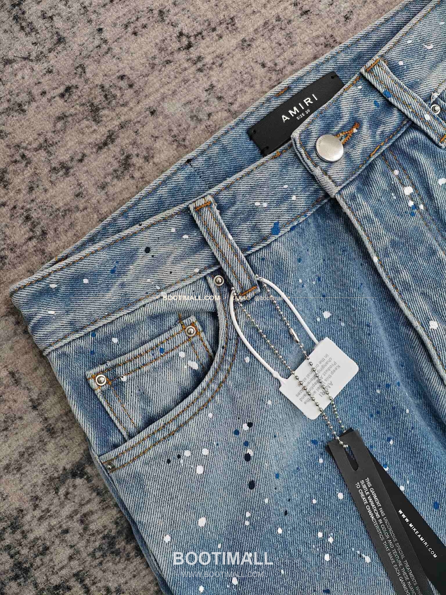아미리 코튼 와이드핏 데님 팬츠 AMIRI Cotton Wide Fit Denim Pants PHM71300160 3
