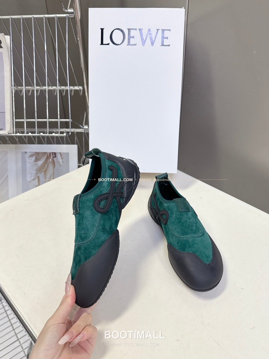 로에베 스웨이드 나일론 아나그램 러버솔 스니커즈 LOEWE Suede Nylon Anagram Rubber Sole Sneakers 4