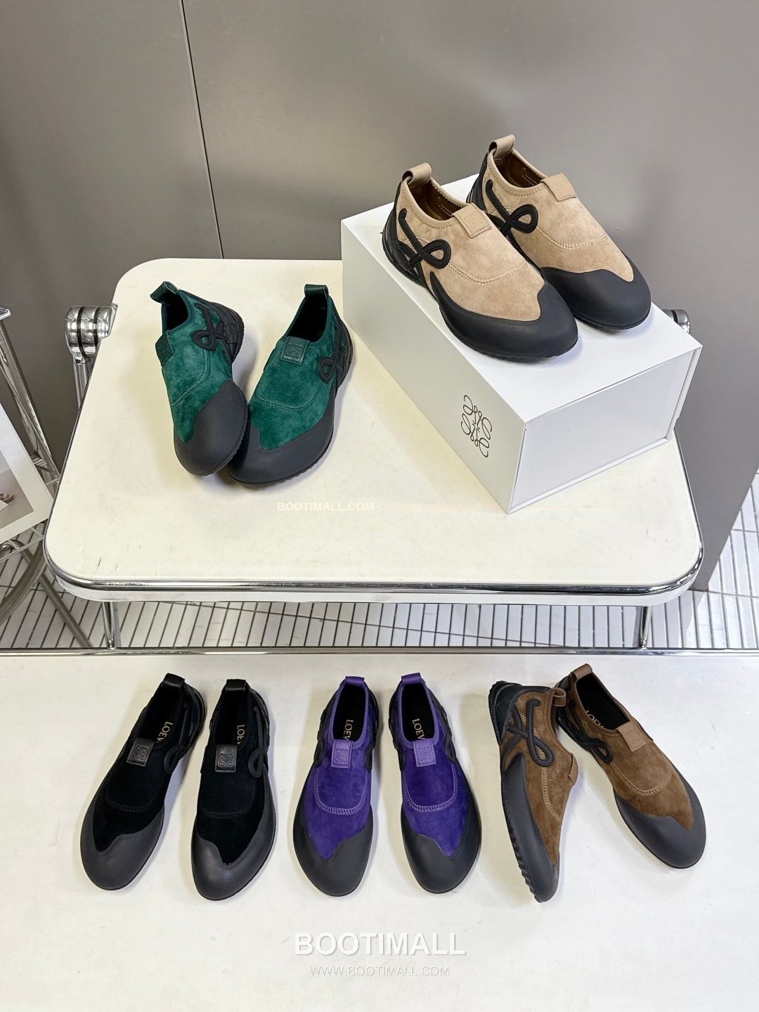 로에베 스웨이드 나일론 아나그램 러버솔 스니커즈 LOEWE Suede Nylon Anagram Rubber Sole Sneakers 10