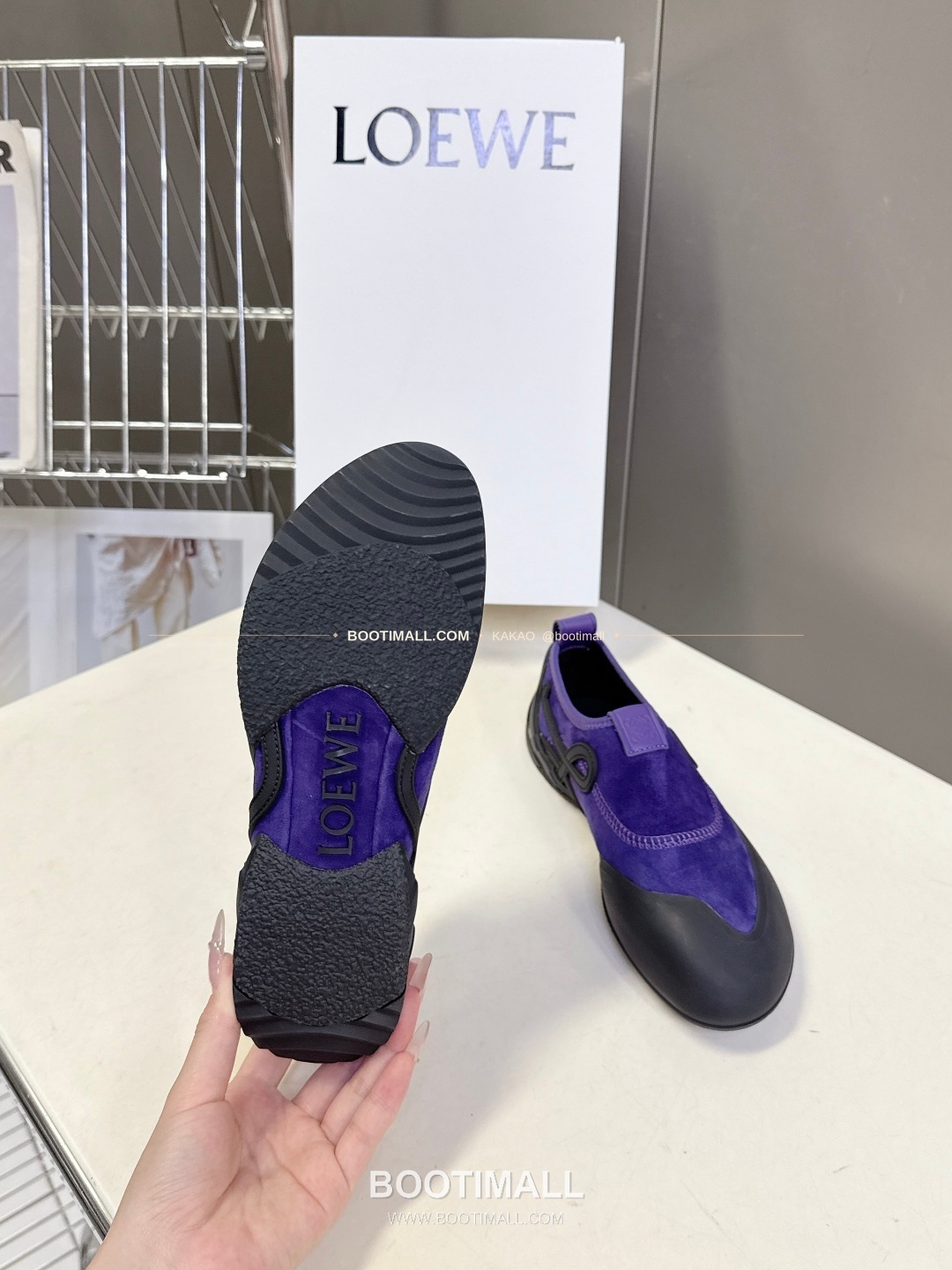 로에베 스웨이드 나일론 아나그램 러버솔 스니커즈 LOEWE Suede Nylon Anagram Rubber Sole Sneakers 9