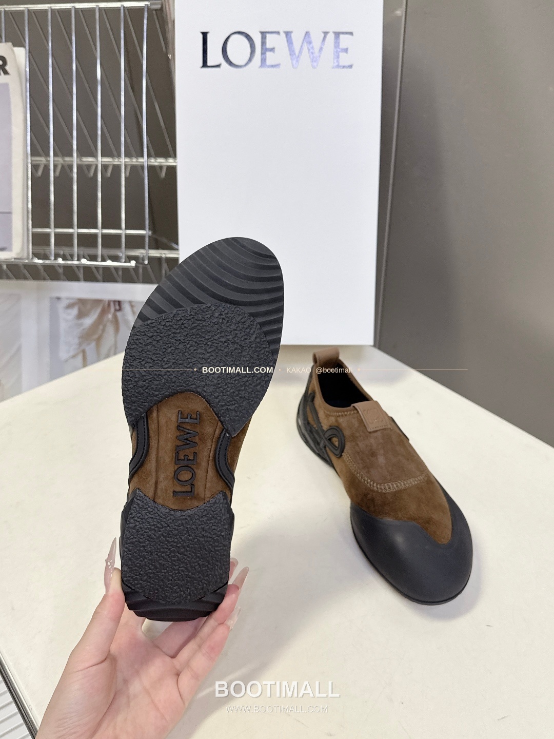 로에베 스웨이드 나일론 아나그램 러버솔 스니커즈 LOEWE Suede Nylon Anagram Rubber Sole Sneakers 9