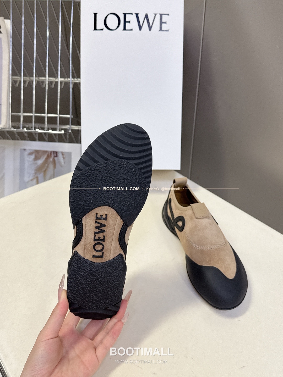 로에베 스웨이드 나일론 아나그램 러버솔 스니커즈 LOEWE Suede Nylon Anagram Rubber Sole Sneakers 9