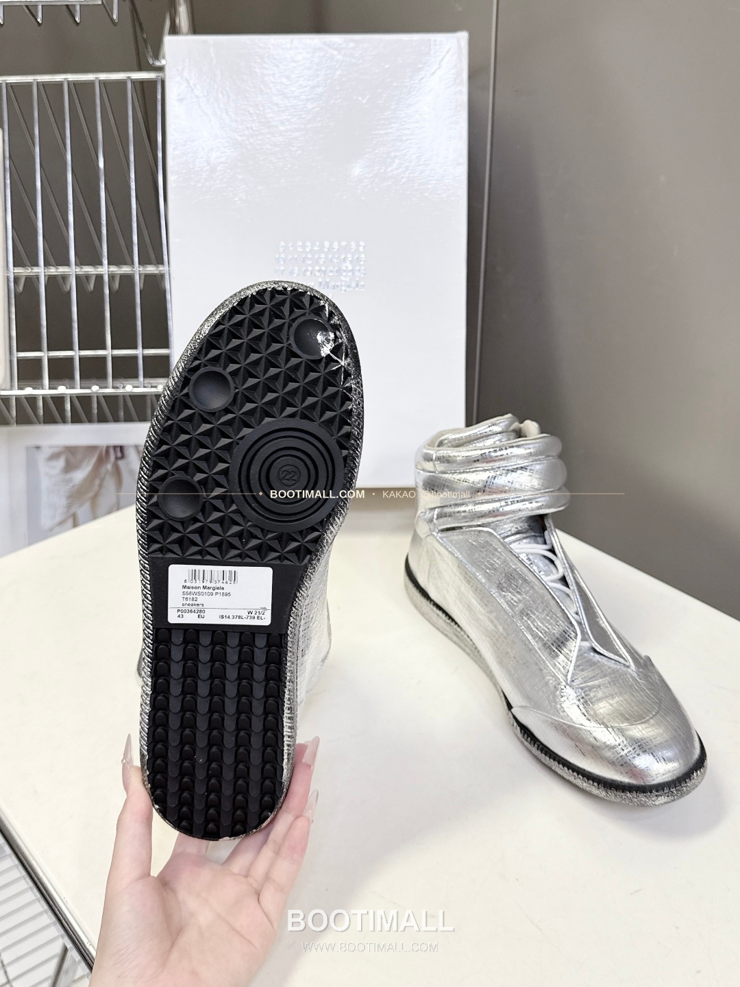 메종마르지엘라 퓨처 송아지가죽 히든밴드 하이탑 스니커즈 Maison Margiela Future Calfskin Hidden Band High-Top Sneakers 9