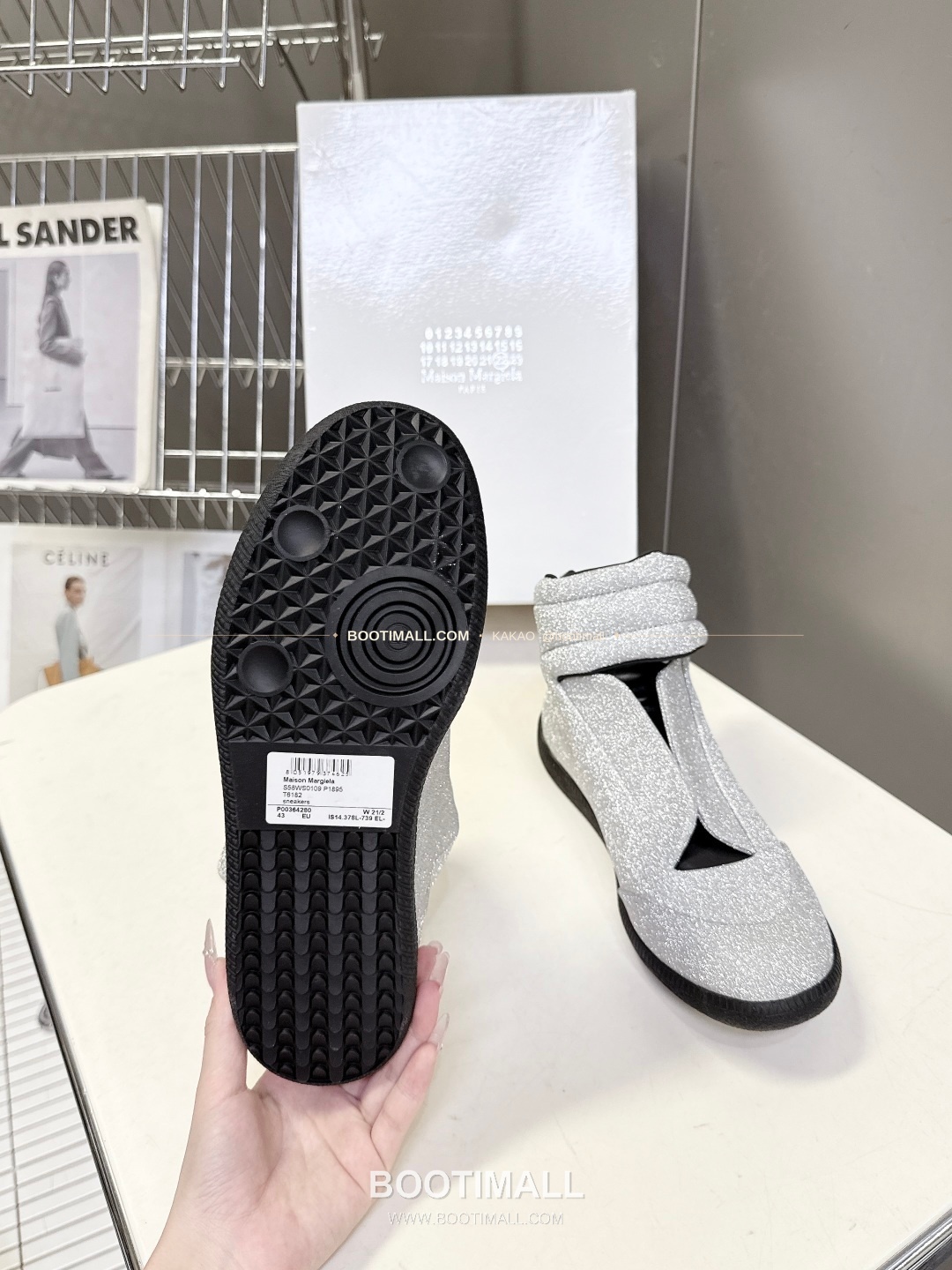 메종마르지엘라 퓨처 송아지가죽 히든밴드 하이탑 스니커즈 Maison Margiela Future Calfskin Hidden Band High-Top Sneakers 9