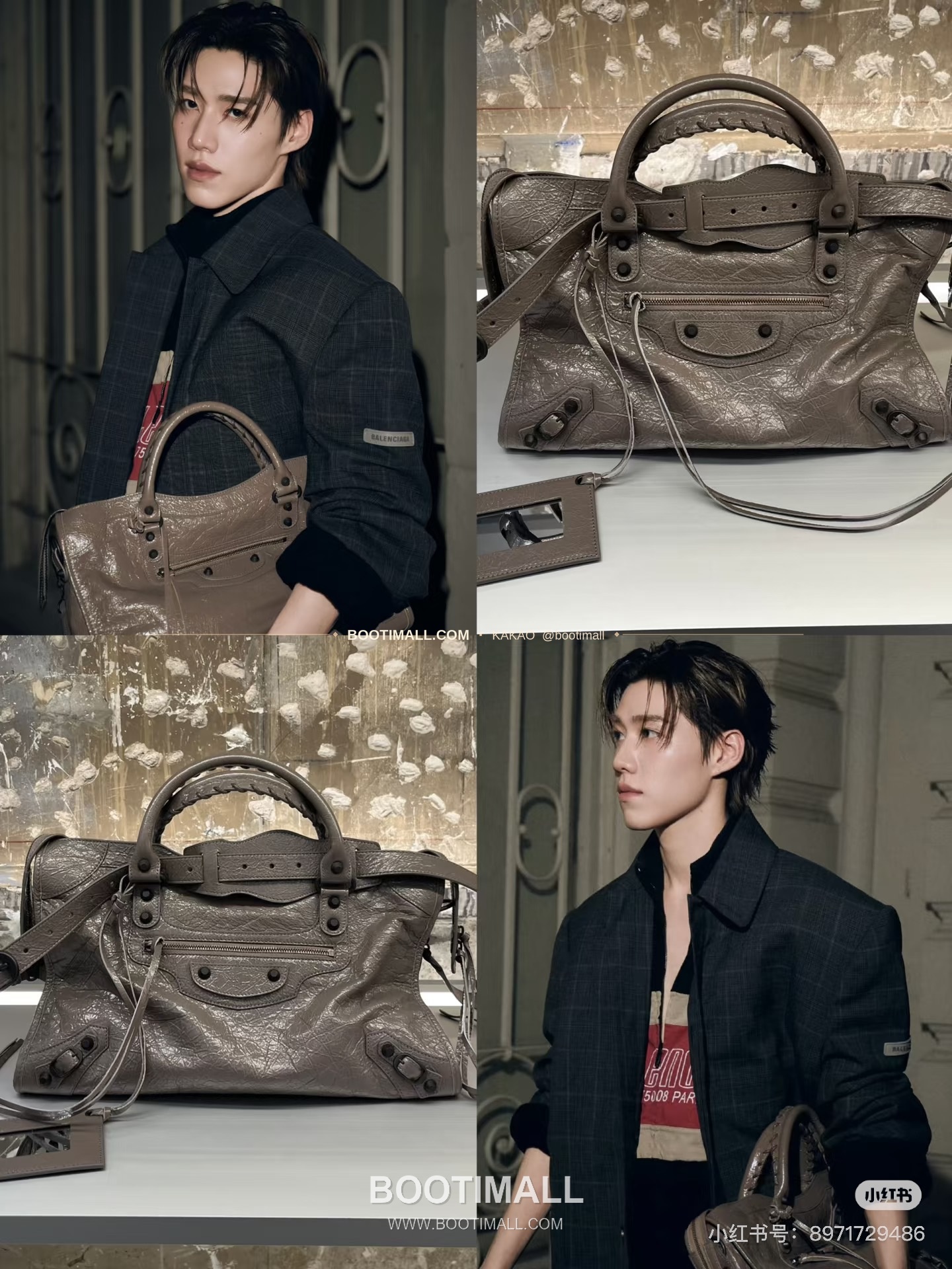 발렌시아가 오일왁스 레더 태슬 모터백 Balenciaga Oil Wax Leather Tassel Moto Bag 3301 38cm 1