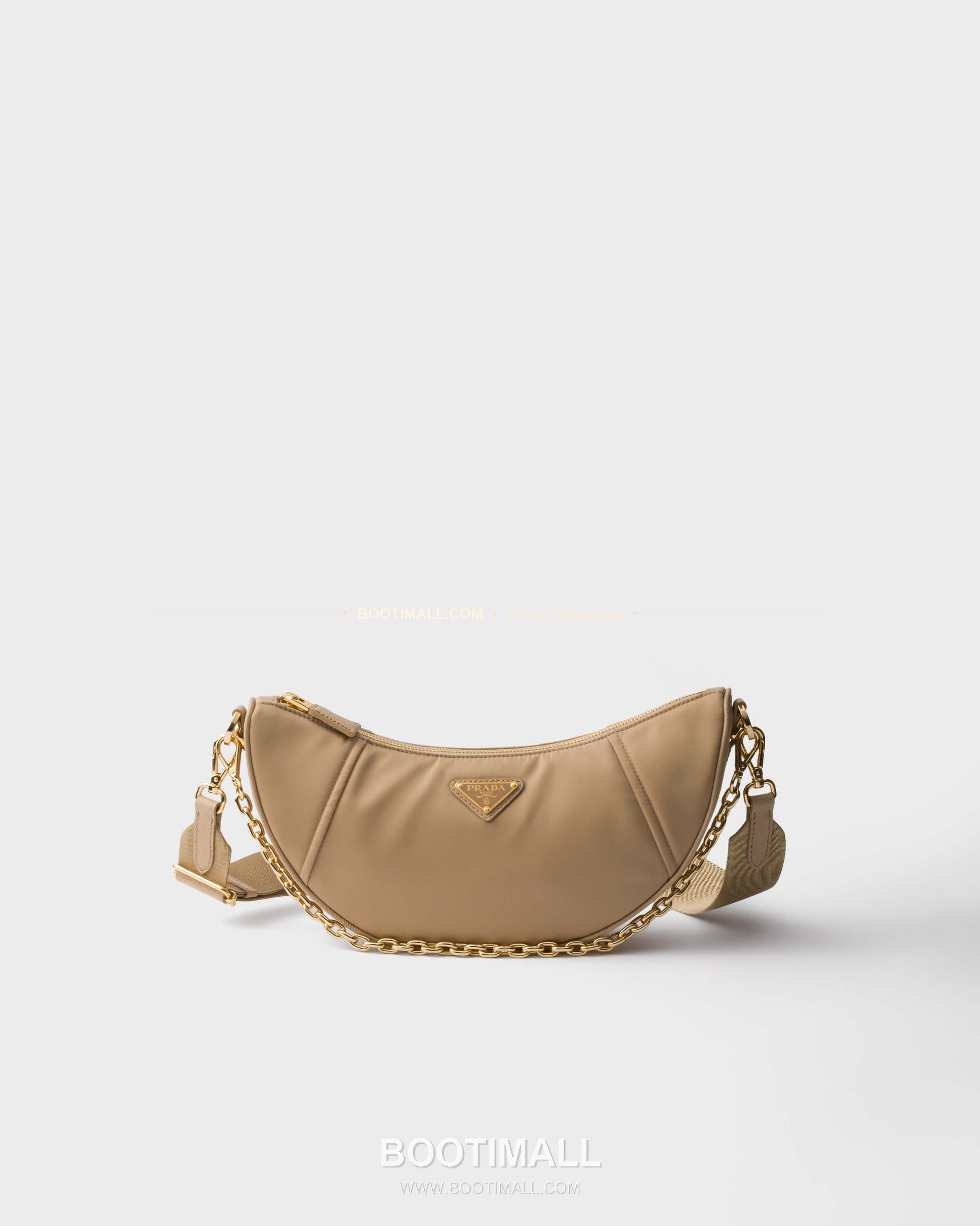 프라다 Re-Nylon 체인 하프문 숄더백 Prada Re-Nylon Chain Half Moon Shoulder Bag 1BH222 30cm 4