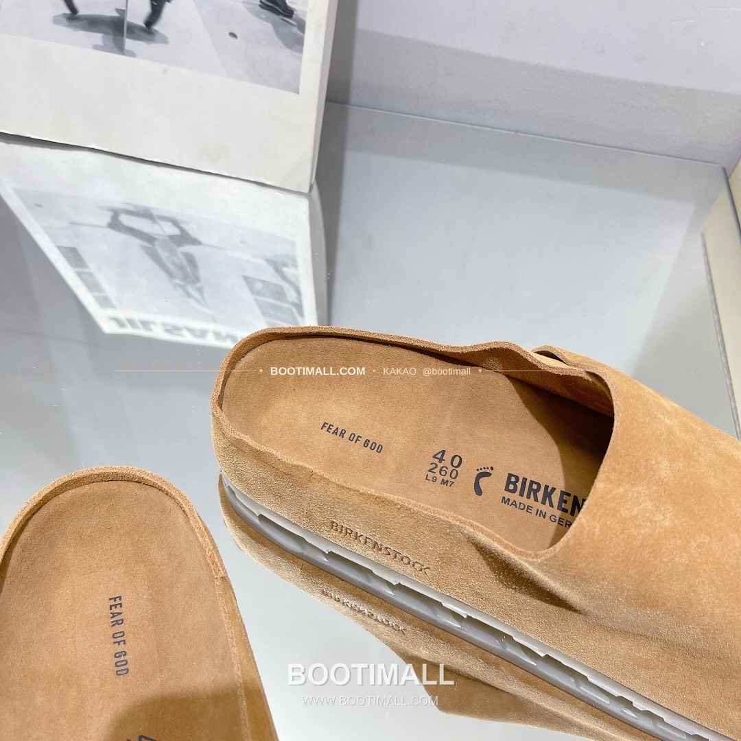 피어오브갓 버켄스탁 스웨이드 더블스트랩 코르크 풋베드 슬리퍼 Fear of God Birkenstock Suede Double Strap Cork Footbed Sandals 6