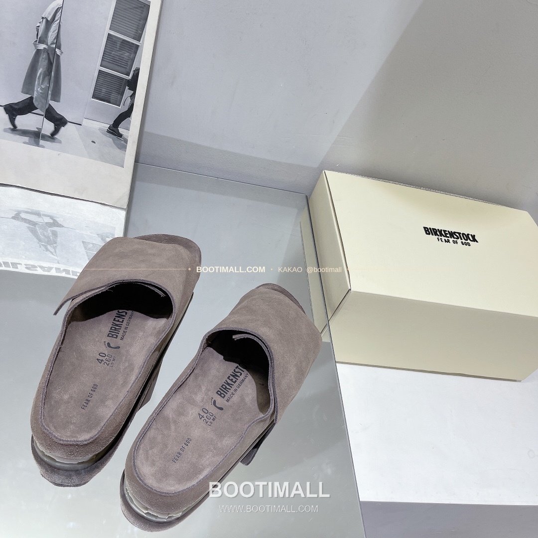 피어오브갓 버켄스탁 스웨이드 더블스트랩 코르크 풋베드 슬리퍼 Fear of God Birkenstock Suede Double Strap Cork Footbed Sandals 6