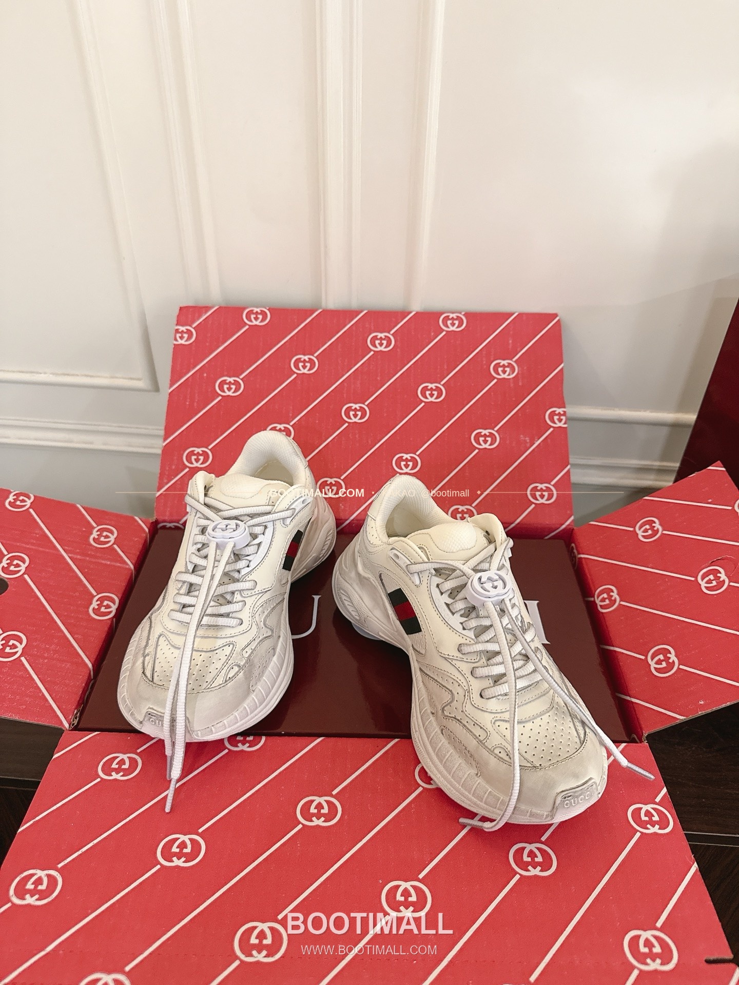 구찌 2.0 소가죽 메쉬 GG리플렉티브 러닝 스니커즈 Gucci 2.0 Leather Mesh GG Reflective Running Sneakers 5cm 2