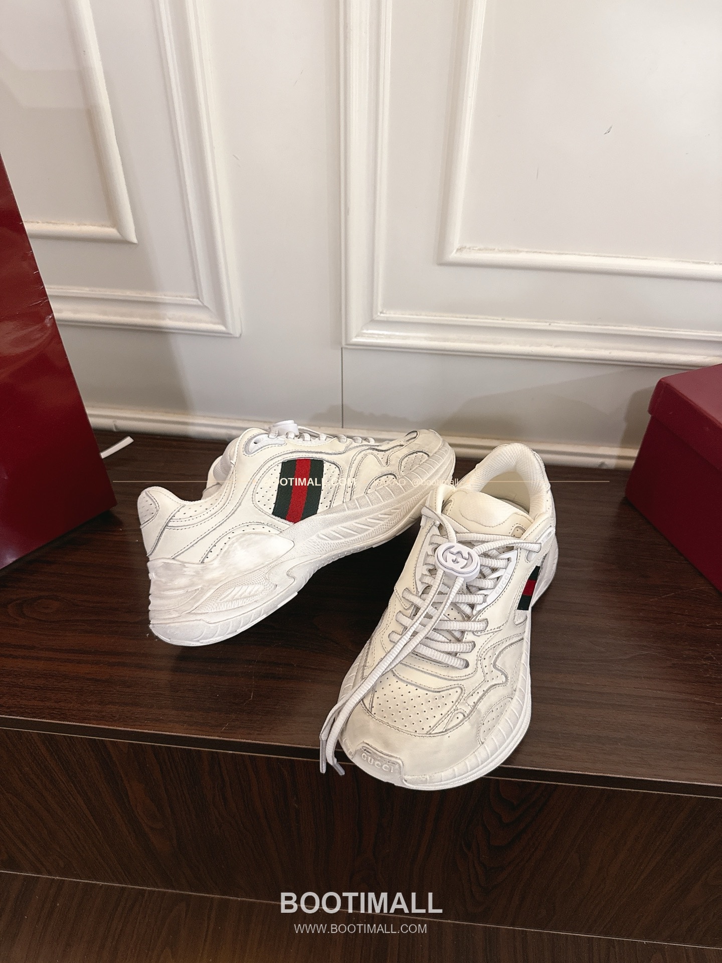 구찌 2.0 소가죽 메쉬 GG리플렉티브 러닝 스니커즈 Gucci 2.0 Leather Mesh GG Reflective Running Sneakers 5cm 5