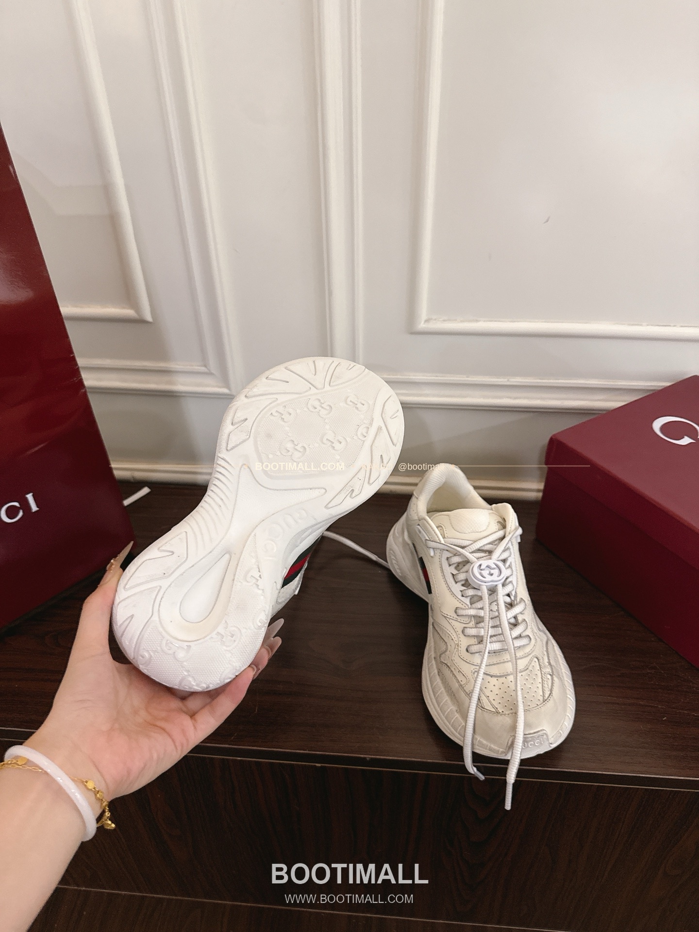 구찌 2.0 소가죽 메쉬 GG리플렉티브 러닝 스니커즈 Gucci 2.0 Leather Mesh GG Reflective Running Sneakers 5cm 9