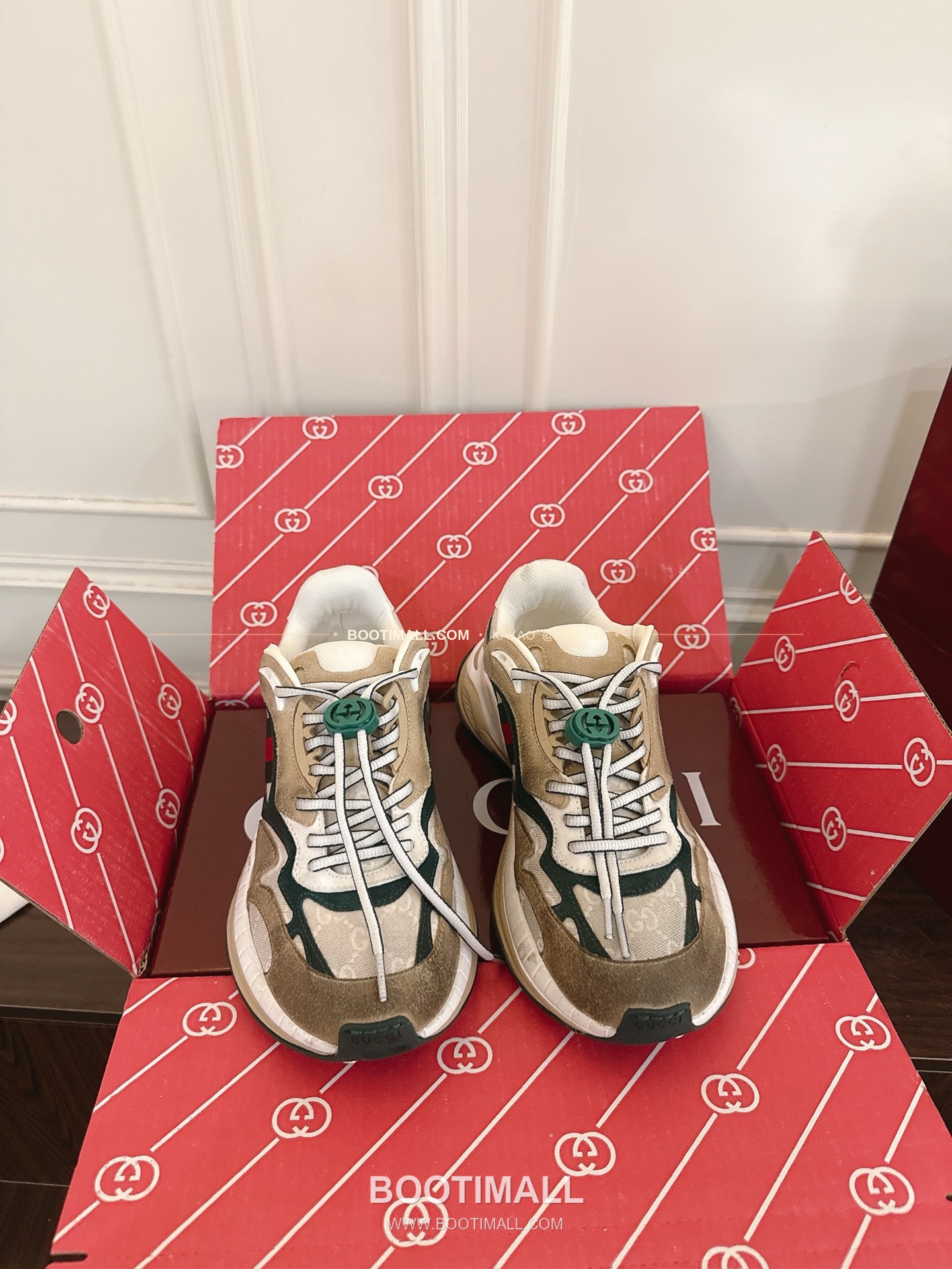 구찌 2.0 소가죽 메쉬 GG리플렉티브 러닝 스니커즈 Gucci 2.0 Leather Mesh GG Reflective Running Sneakers 5cm 1