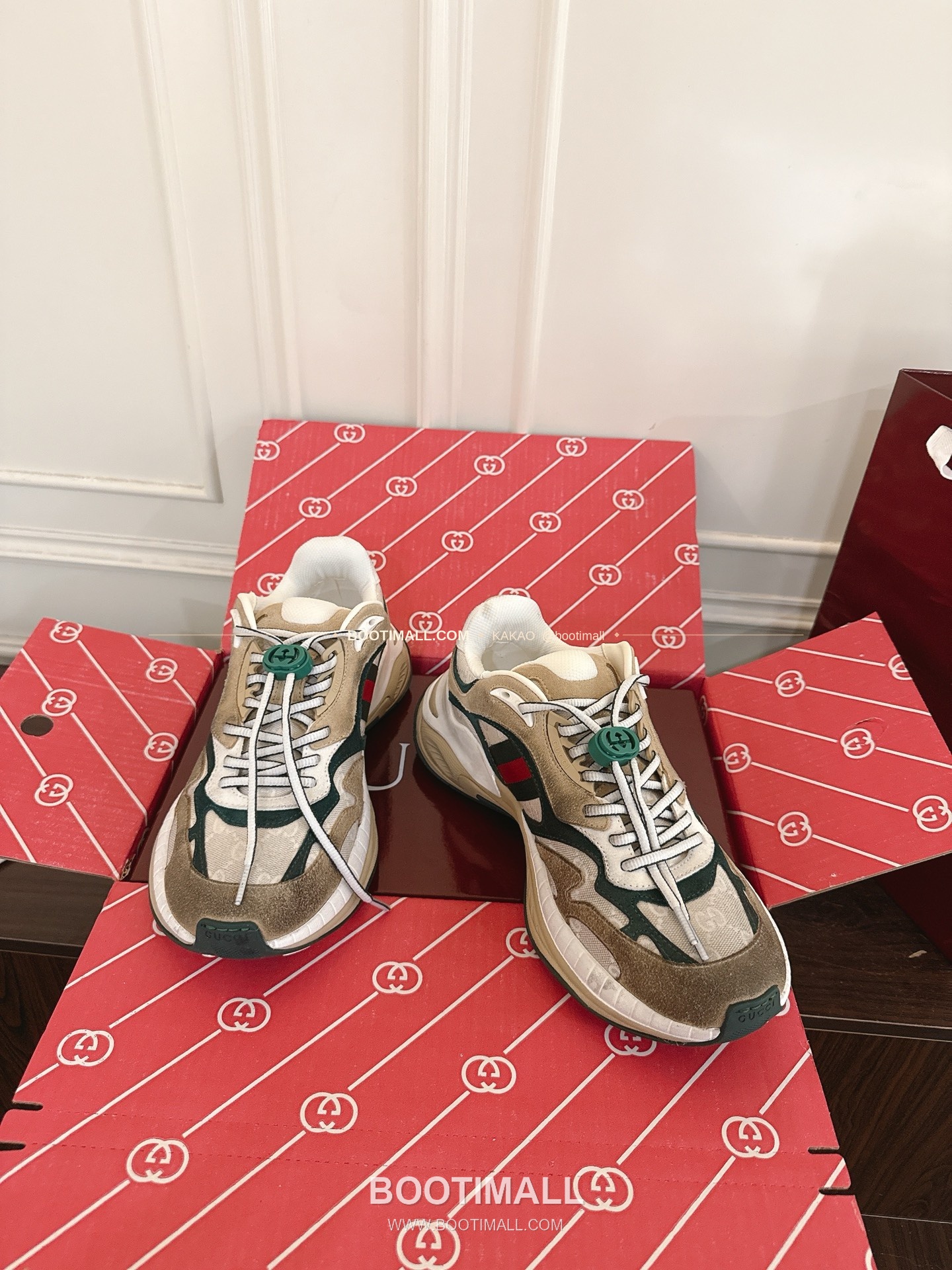 구찌 2.0 소가죽 메쉬 GG리플렉티브 러닝 스니커즈 Gucci 2.0 Leather Mesh GG Reflective Running Sneakers 5cm 2