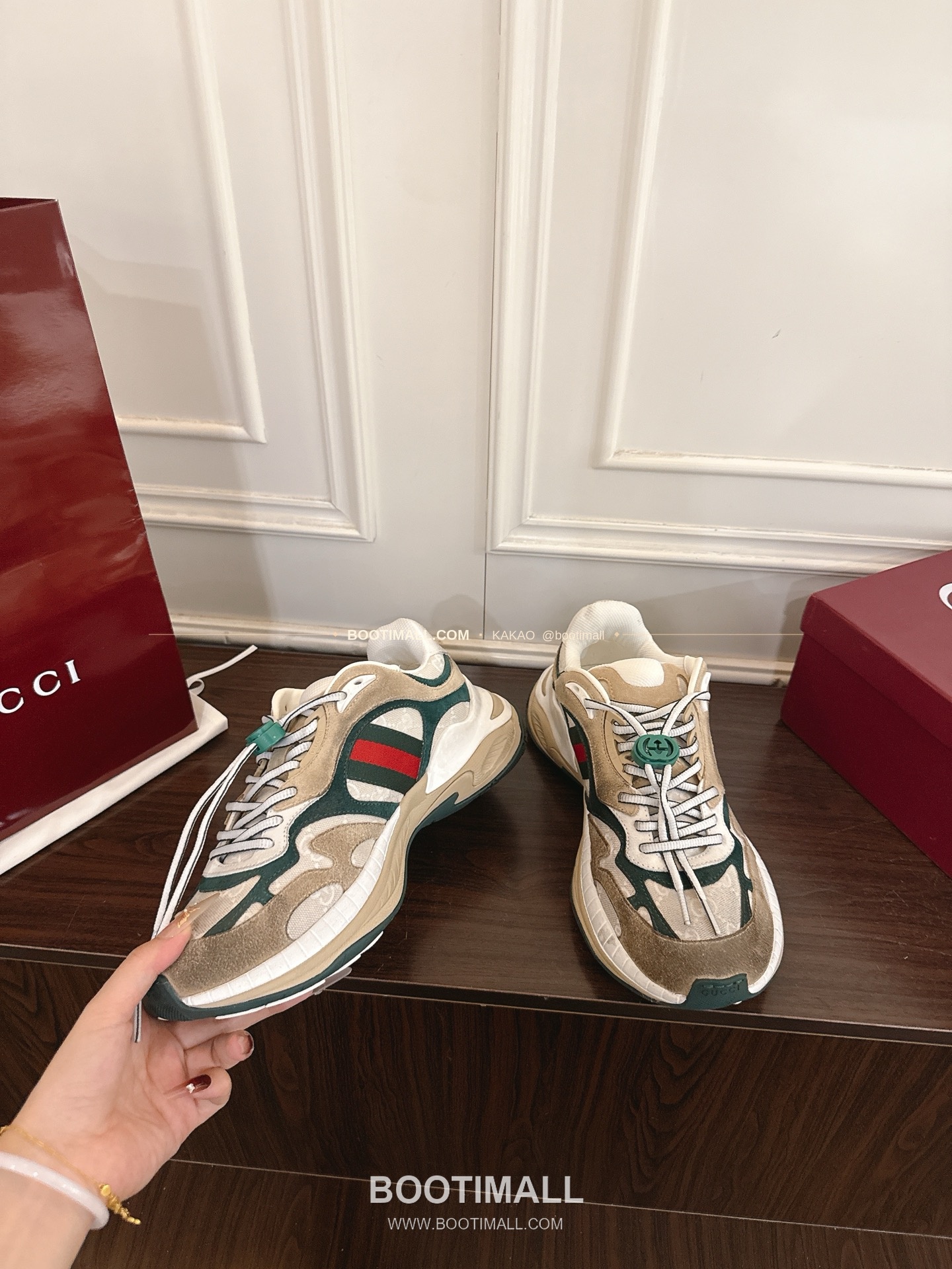 구찌 2.0 소가죽 메쉬 GG리플렉티브 러닝 스니커즈 Gucci 2.0 Leather Mesh GG Reflective Running Sneakers 5cm 3