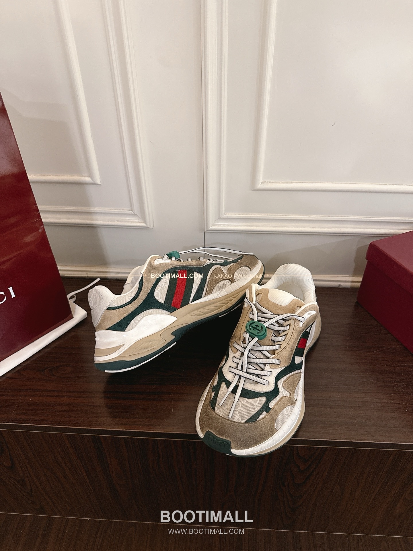 구찌 2.0 소가죽 메쉬 GG리플렉티브 러닝 스니커즈 Gucci 2.0 Leather Mesh GG Reflective Running Sneakers 5cm 5