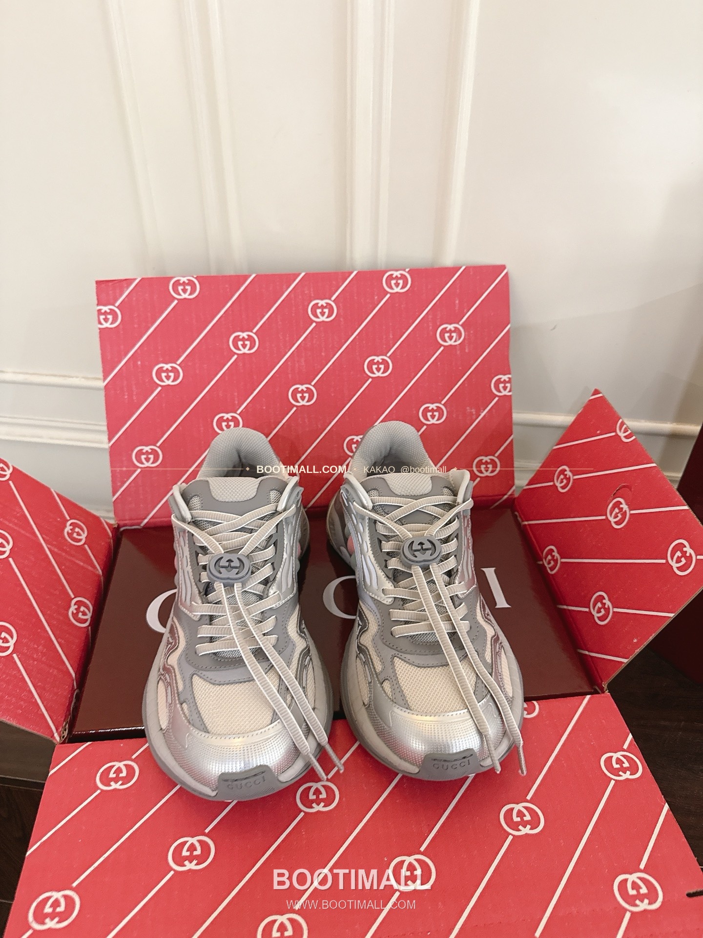 구찌 2.0 소가죽 메쉬 GG리플렉티브 러닝 스니커즈 Gucci 2.0 Leather Mesh GG Reflective Running Sneakers 5cm 1