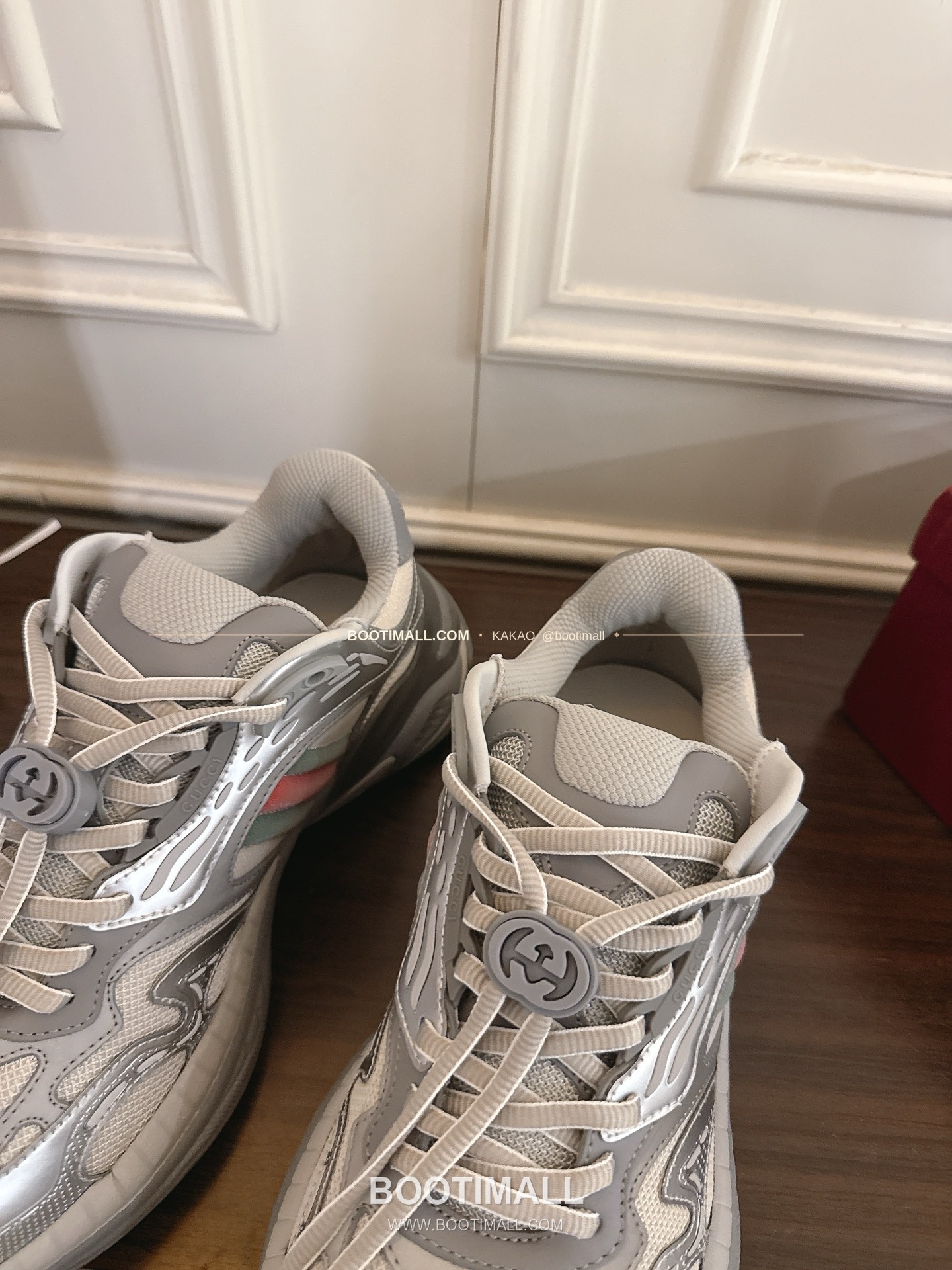 구찌 2.0 소가죽 메쉬 GG리플렉티브 러닝 스니커즈 Gucci 2.0 Leather Mesh GG Reflective Running Sneakers 5cm 7