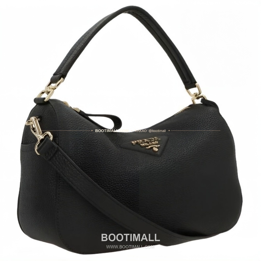 프라다 2026SS 사피아노 레더 로고 메탈 라운드 미니 토트백 Prada 2026 SS Saffiano Leather Logo Metal Round Mini Tote Bag 1BC277 24cm 4