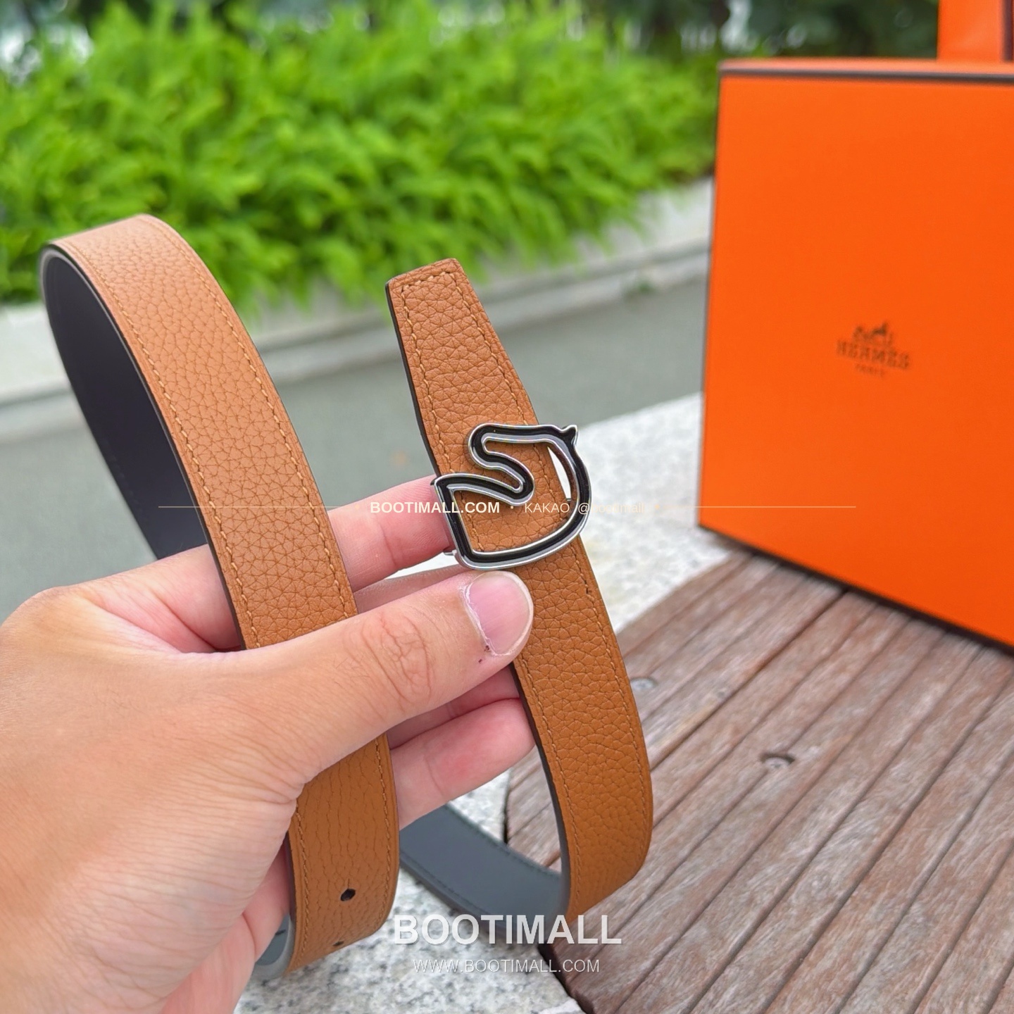 에르메스 송아지가죽 버클 리버서블 벨트 Hermes Calfskin Buckle Reversible Belt 2.5cm 4