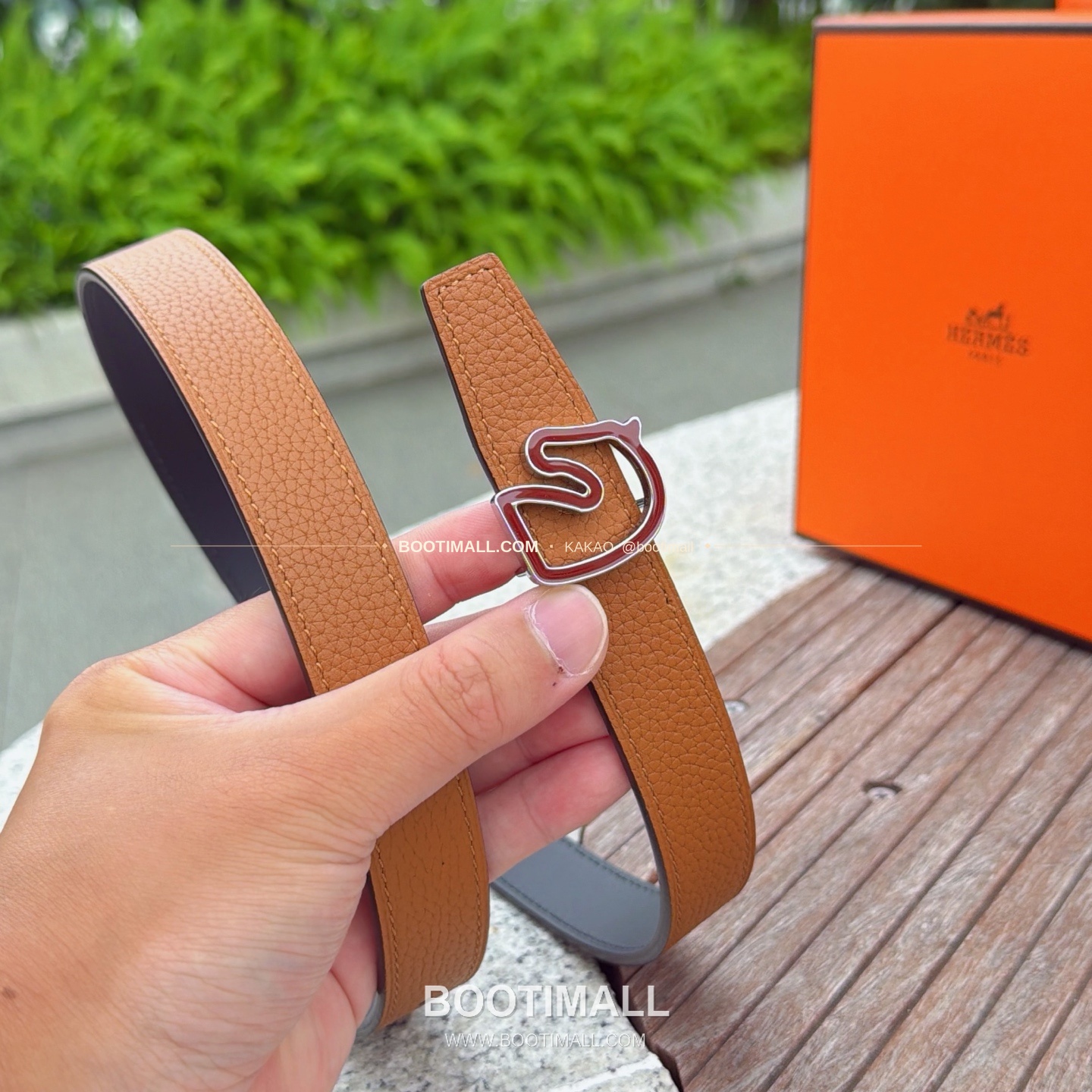 에르메스 송아지가죽 버클 리버서블 벨트 Hermes Calfskin Buckle Reversible Belt 2.5cm 4