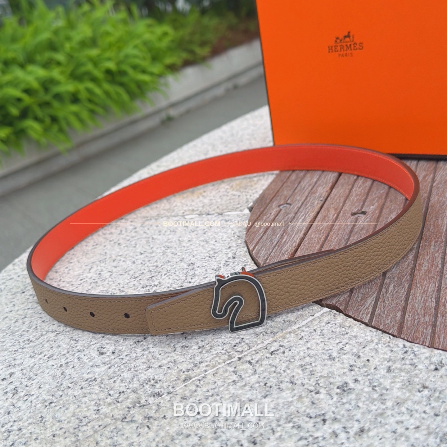 에르메스 송아지가죽 버클 리버서블 벨트 Hermes Calfskin Buckle Reversible Belt 2.5cm 1