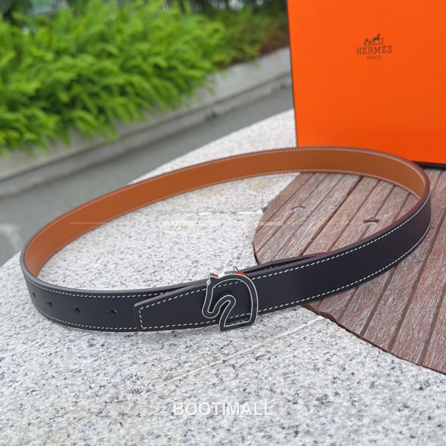에르메스 송아지가죽 버클 리버서블 벨트 Hermes Calfskin Buckle Reversible Belt 2.5cm 1