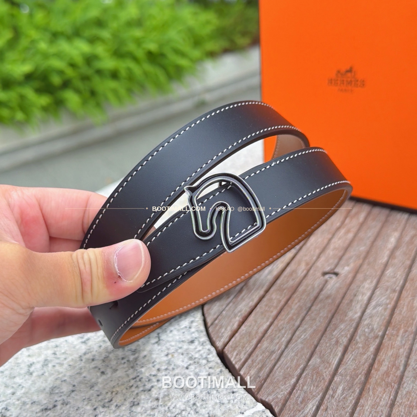 에르메스 송아지가죽 버클 리버서블 벨트 Hermes Calfskin Buckle Reversible Belt 2.5cm 3