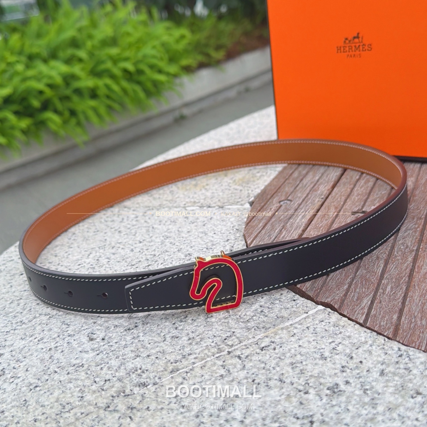 에르메스 송아지가죽 버클 리버서블 벨트 Hermes Calfskin Buckle Reversible Belt 2.5cm 1