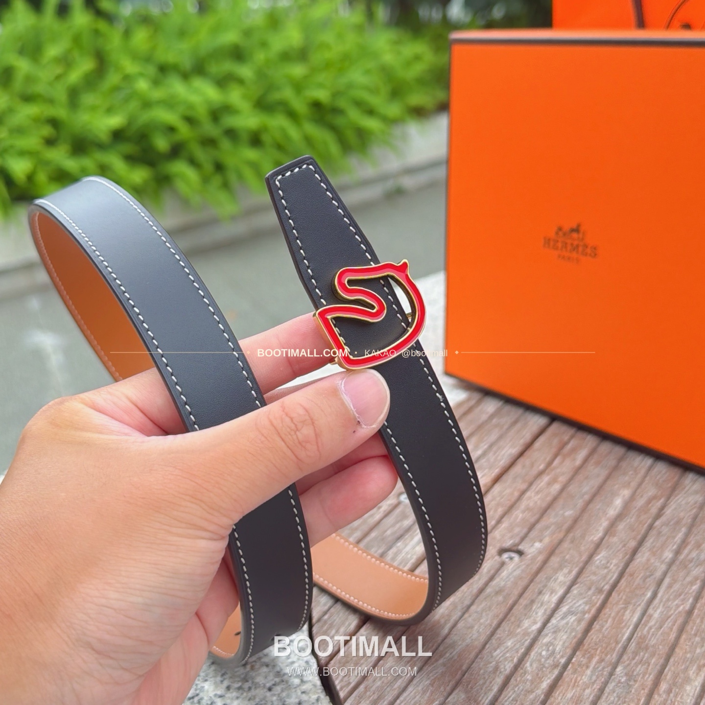 에르메스 송아지가죽 버클 리버서블 벨트 Hermes Calfskin Buckle Reversible Belt 2.5cm 4