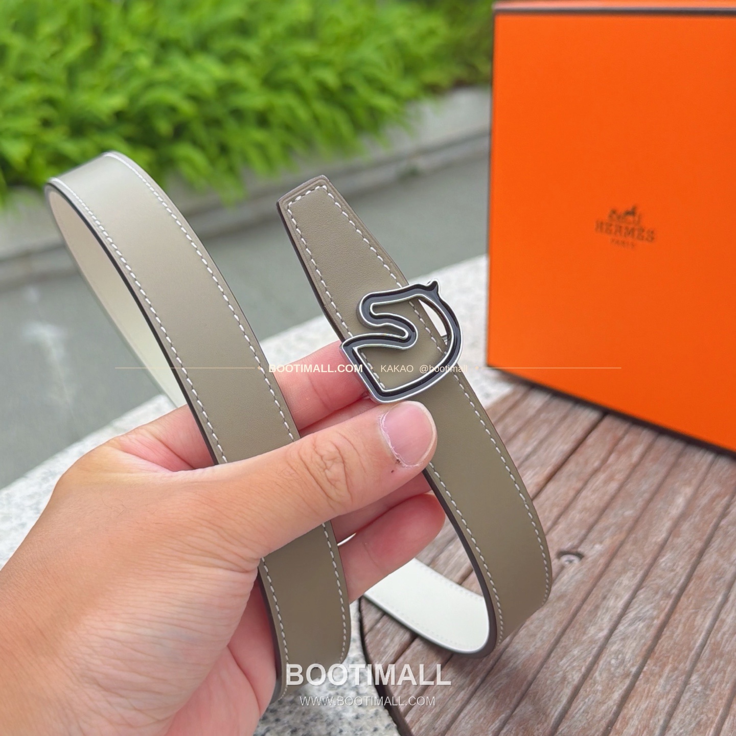에르메스 송아지가죽 버클 리버서블 벨트 Hermes Calfskin Buckle Reversible Belt 2.5cm 4