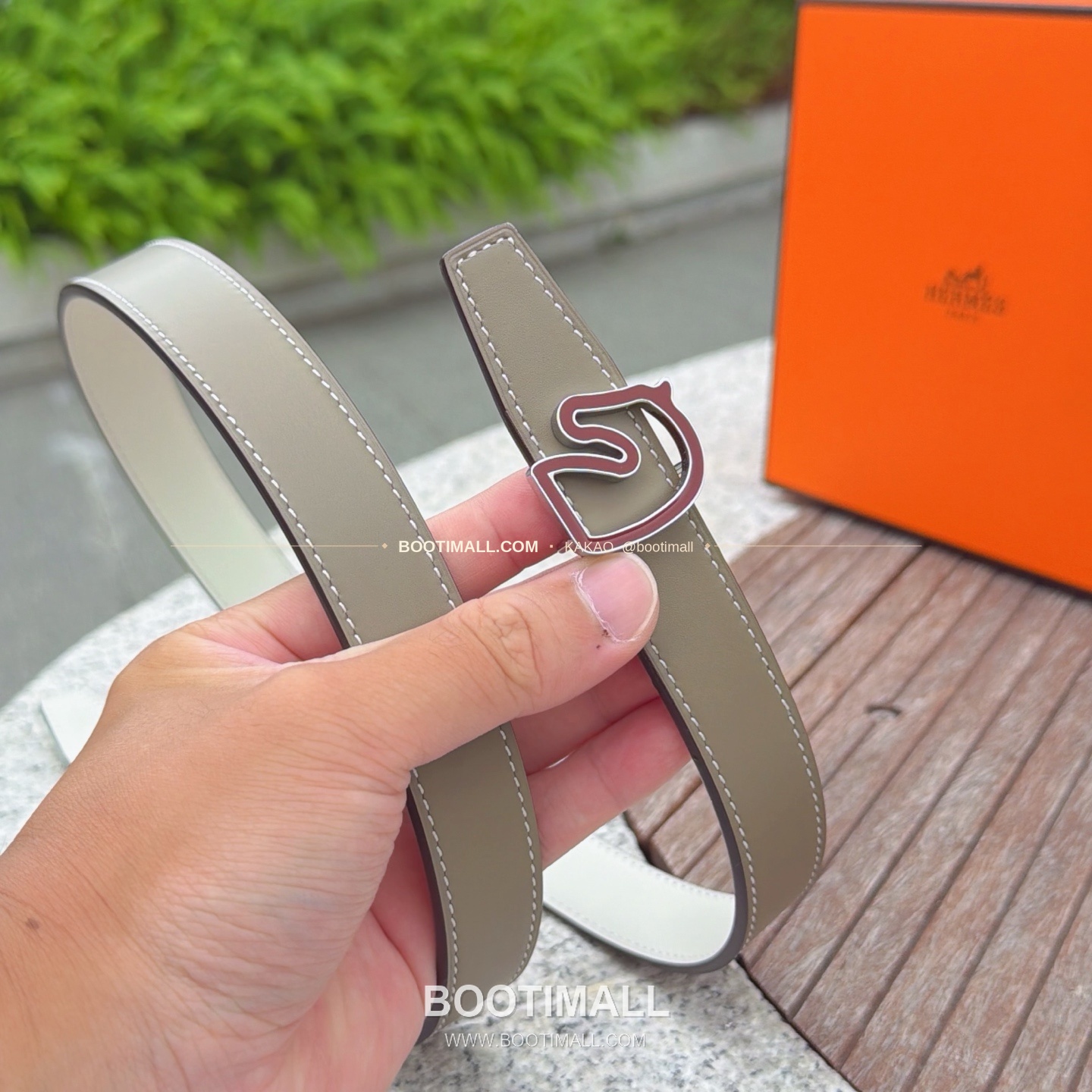 에르메스 송아지가죽 버클 리버서블 벨트 Hermes Calfskin Buckle Reversible Belt 2.5cm 4