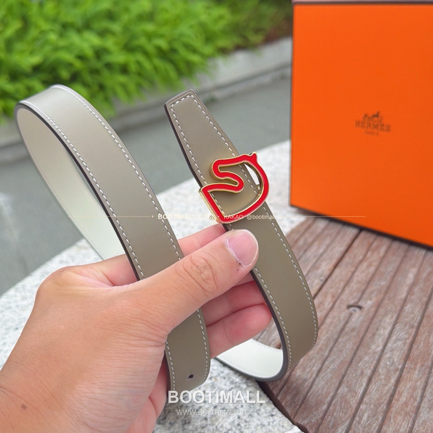 에르메스 송아지가죽 버클 리버서블 벨트 Hermes Calfskin Buckle Reversible Belt 2.5cm 4