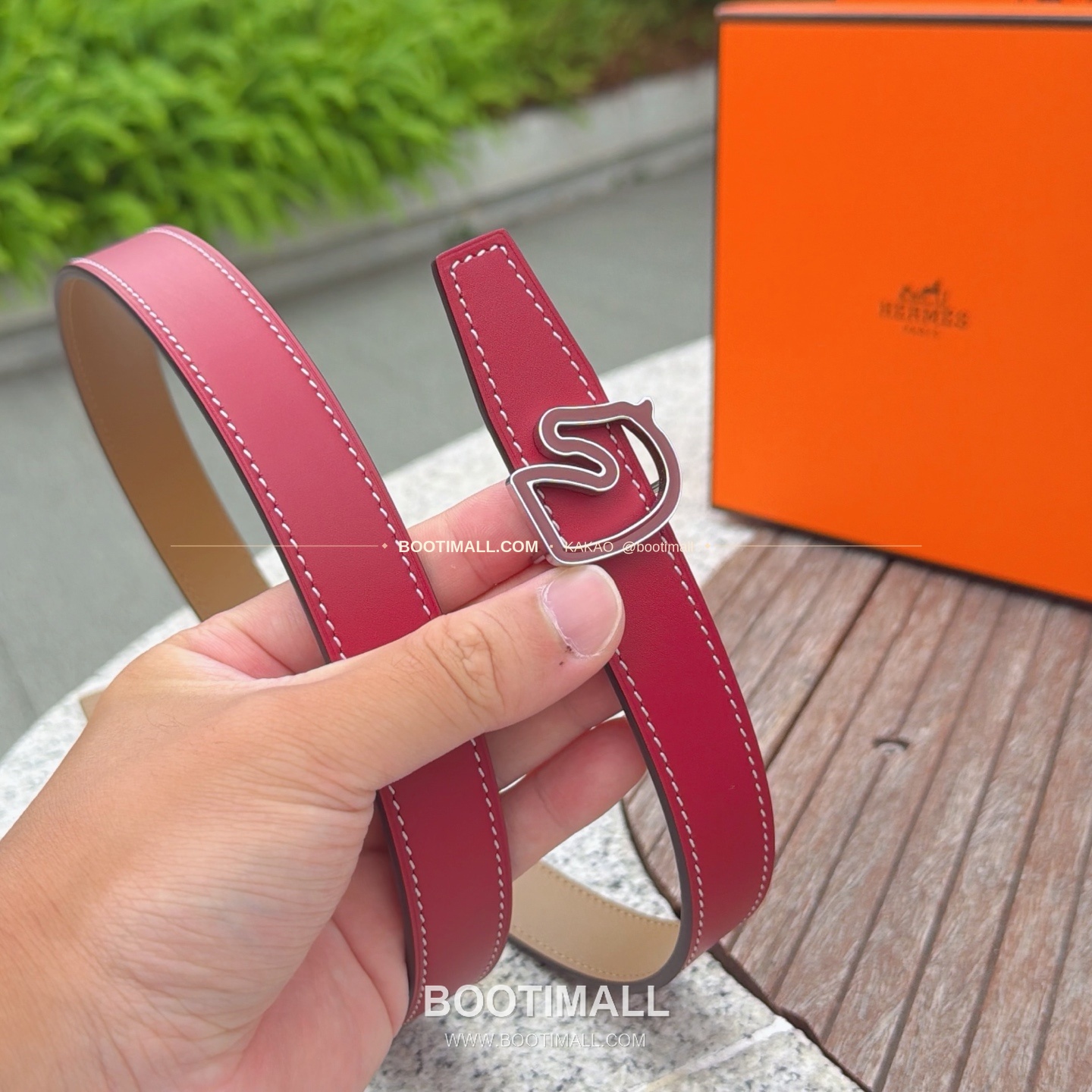 에르메스 송아지가죽 버클 리버서블 벨트 Hermes Calfskin Buckle Reversible Belt 2.5cm 4