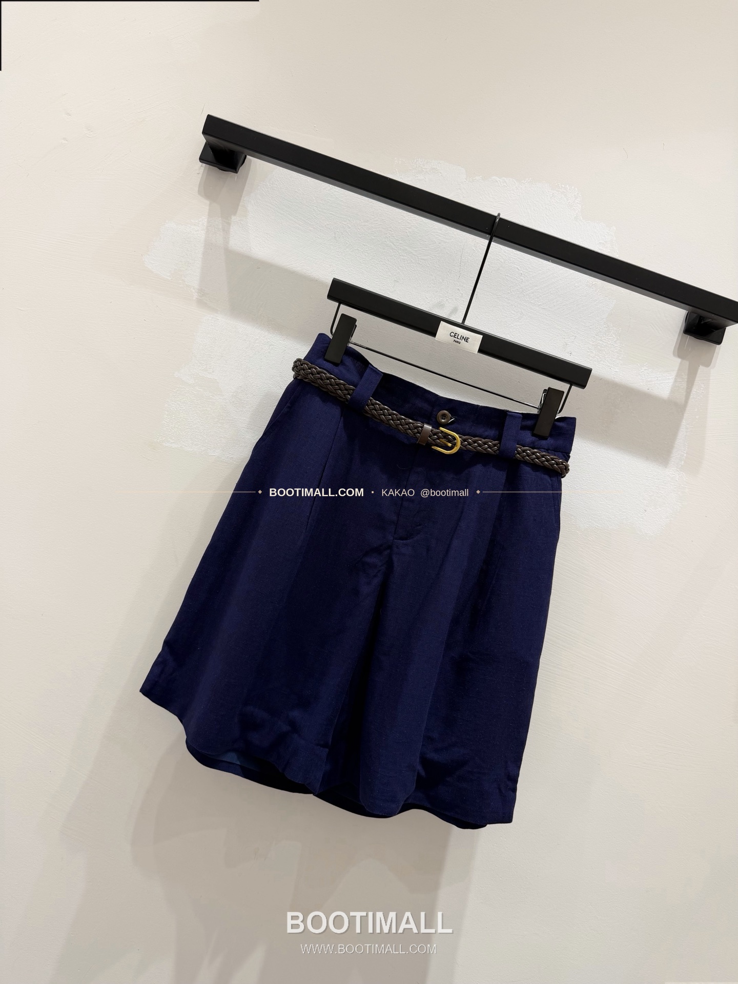 셀린느 2026 린넨 벨티드 루즈핏 숏팬츠 Celine 2026 Linen Belted Loose Fit Shorts 2