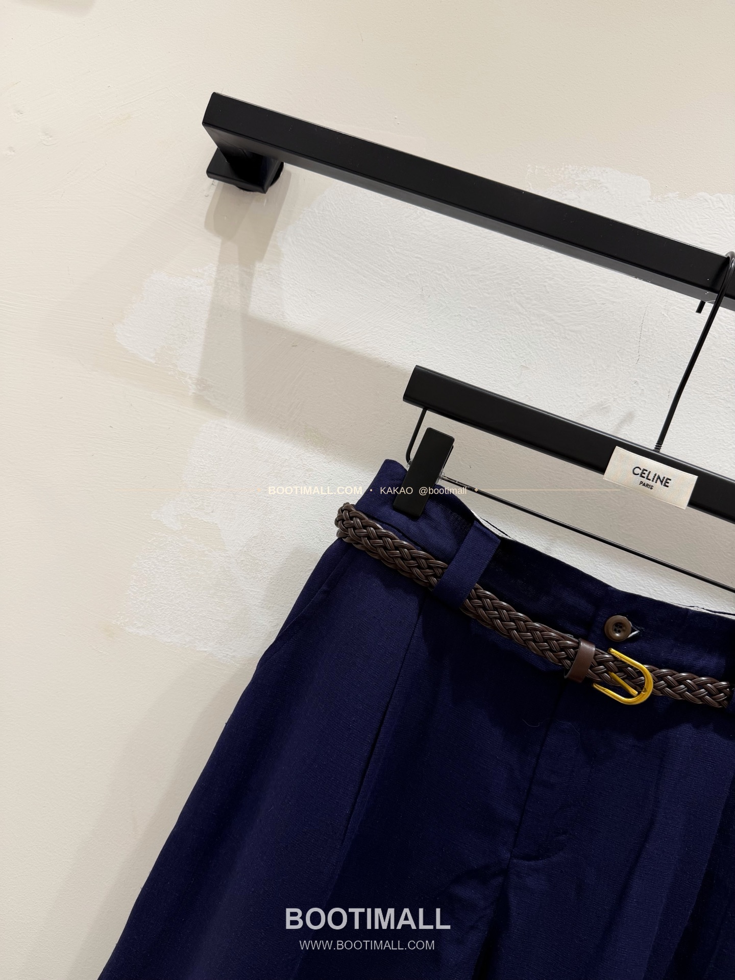 셀린느 2026 린넨 벨티드 루즈핏 숏팬츠 Celine 2026 Linen Belted Loose Fit Shorts 4